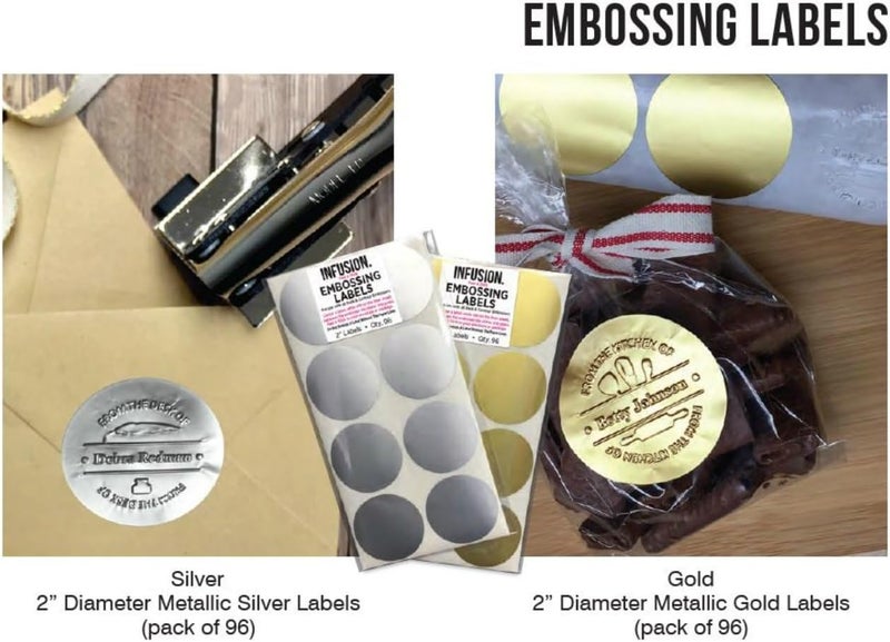 Shiny Custom Logo Desk Embosser Seal - 1-5/8" (1.625") Round Personalized Paper Embosser - Image 4